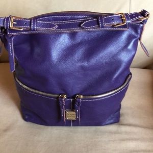 New with tags purple leather Dooney & Bourke bag